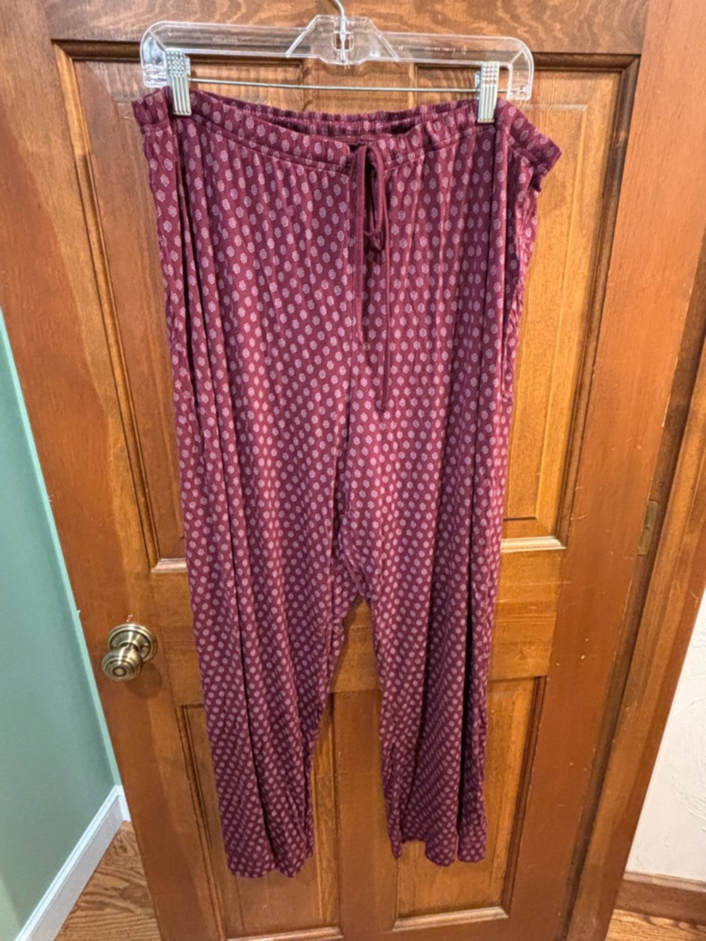 GAP Burgundy patterned pajama pants
